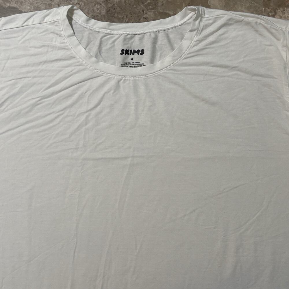 Skims Shirt Adult XL Short Sleeve Tee Undershirt Modal Blend Soft Base